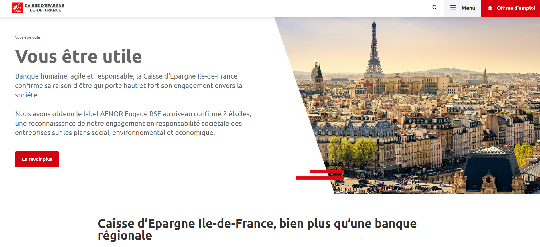 Capture site caisse dépargne ile de france
